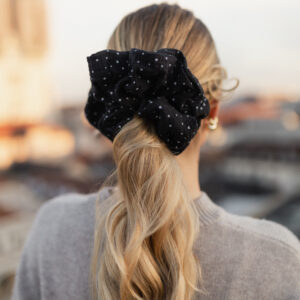 NOVO White dots oversized gumica za kosu 100% CO